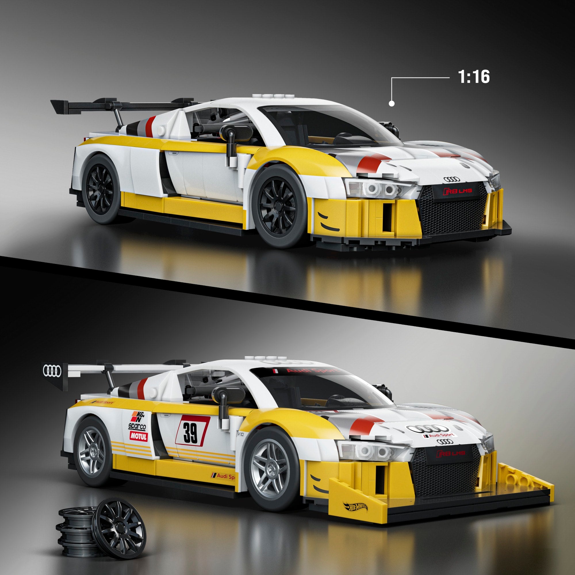 Hot Wheels Elite Series Audi R8 LMS jeu de construction 1:16