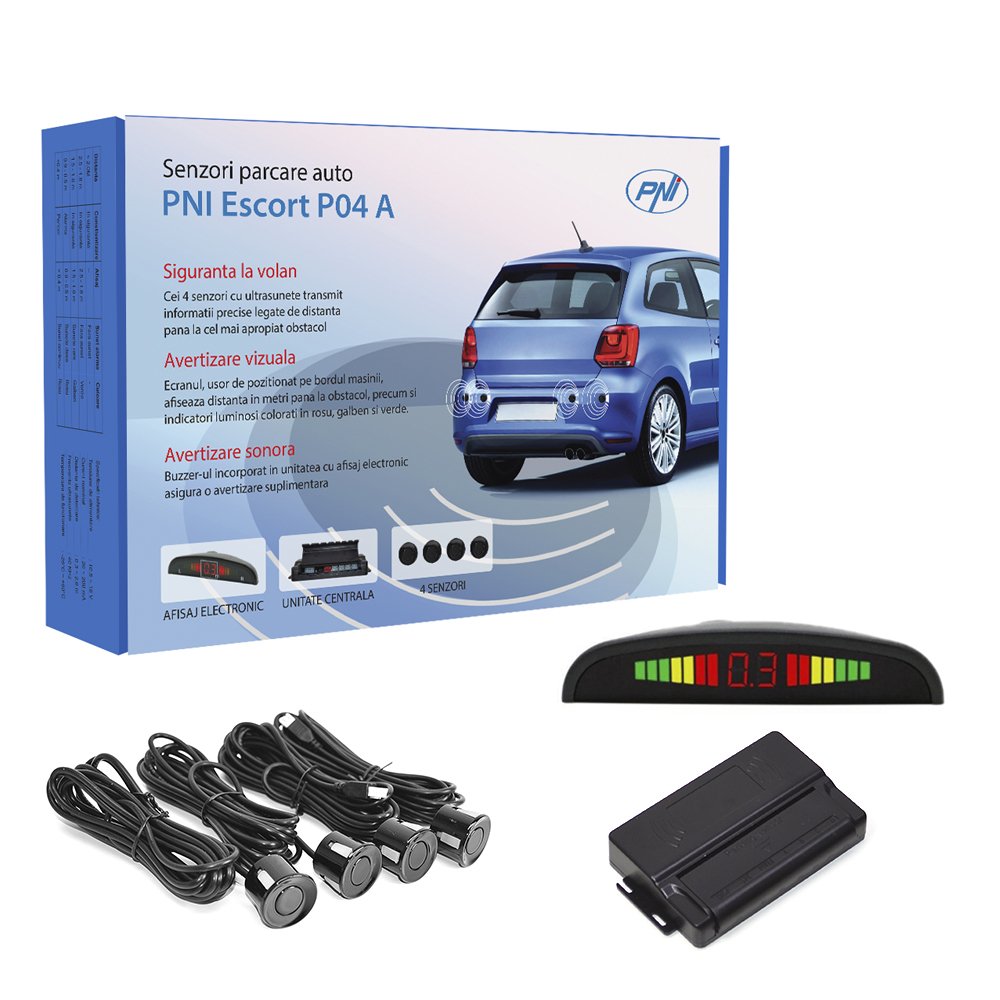 PNI Escort P04 A radar recul voiture 4 capteurs LED
