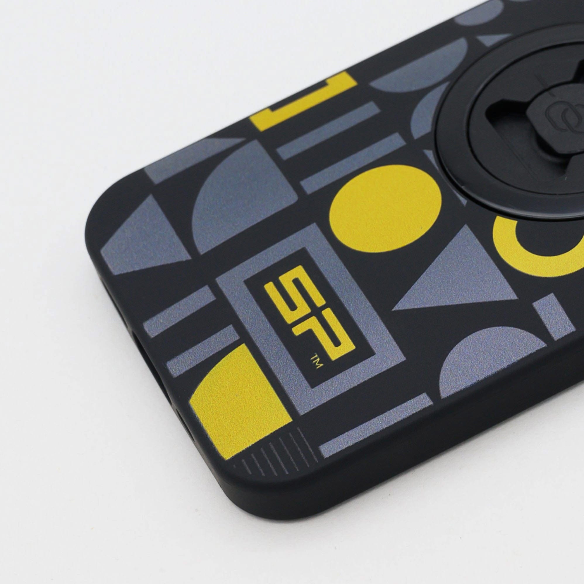 SP Connect Geometric coque téléphone vélo Jaune iPhone 16