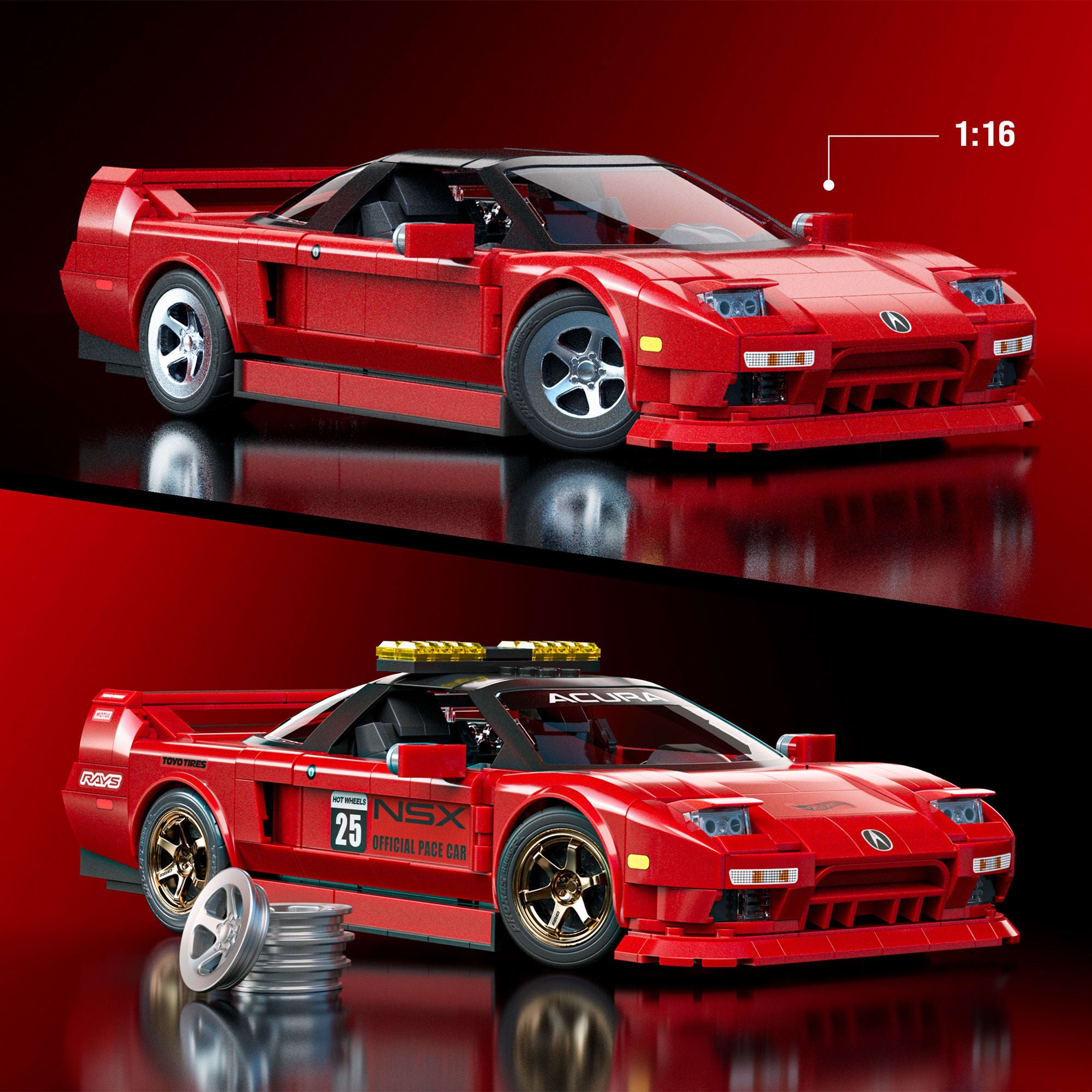 Mattel Brick Shop Hot Wheels Elite NSX 90 jeu construction
