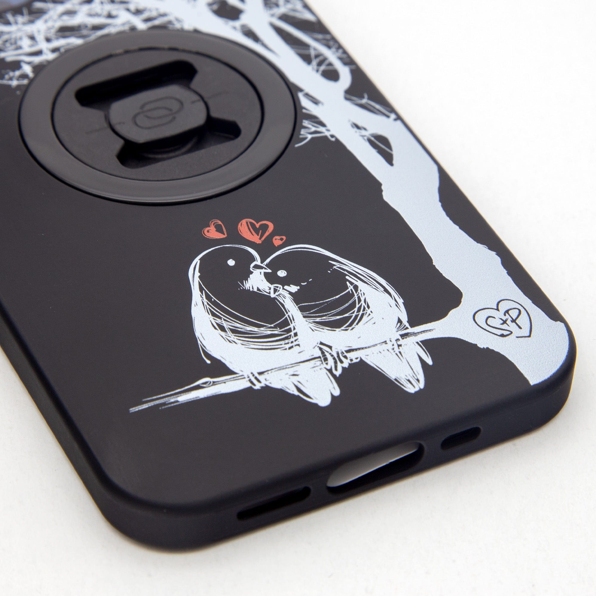 SP Connect Love Birds coque iPhone 17 Pro vélo moto