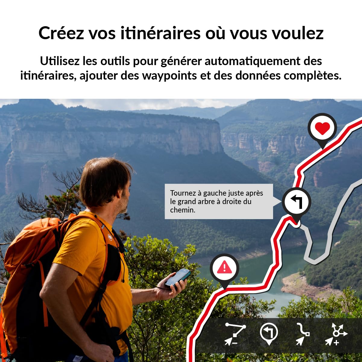TwoNav Terra GPS vélo 32 Go Terre cuite écran 3,7" IGN
