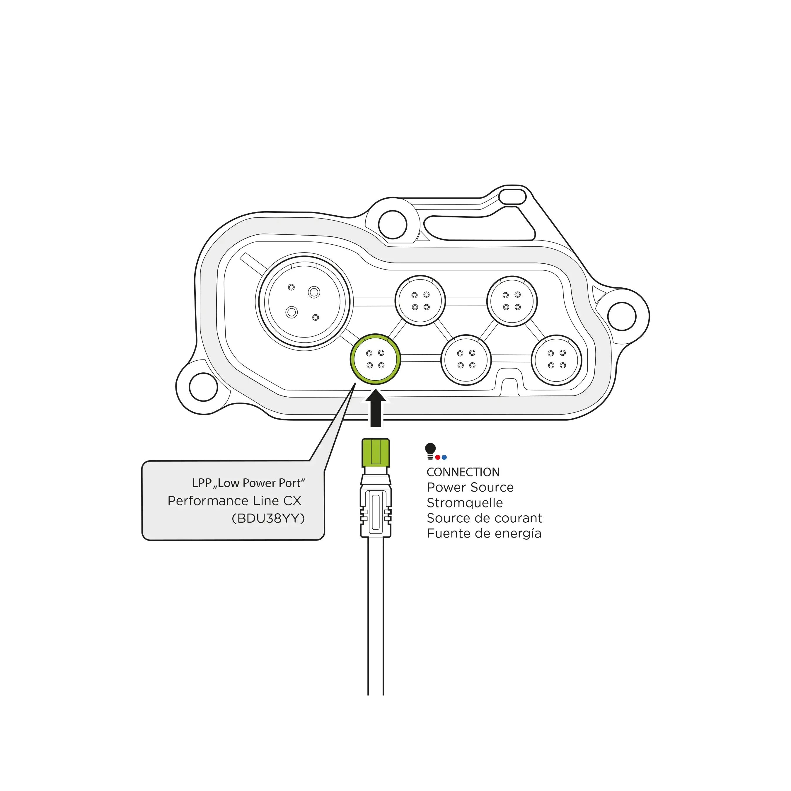 SP Connect Bosch LPP E-Bike Cable câble vélo USB-C 110 cm