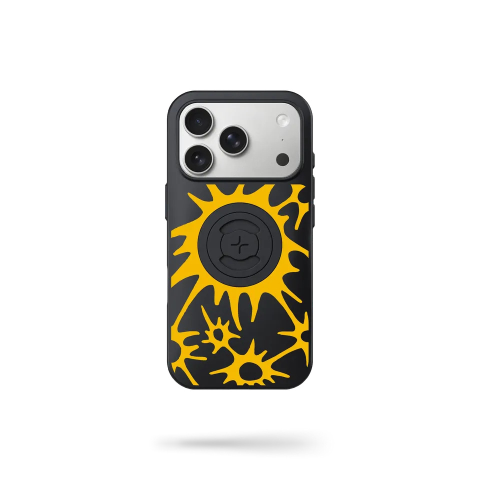 SP Connect Sunburst coque téléphone vélo moto jaune Chase Sun
