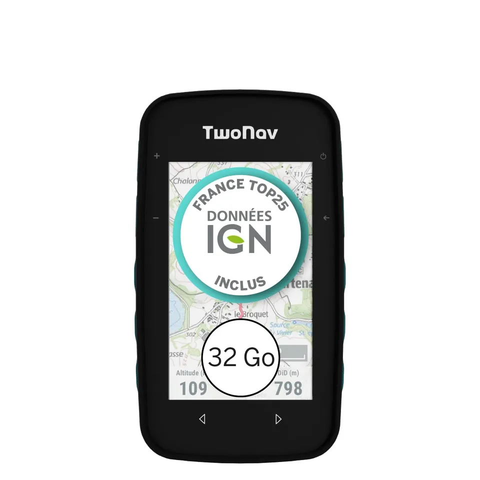 TwoNav Cross Plus 32 Go GPS velo VTT carte 5 dalles IGN