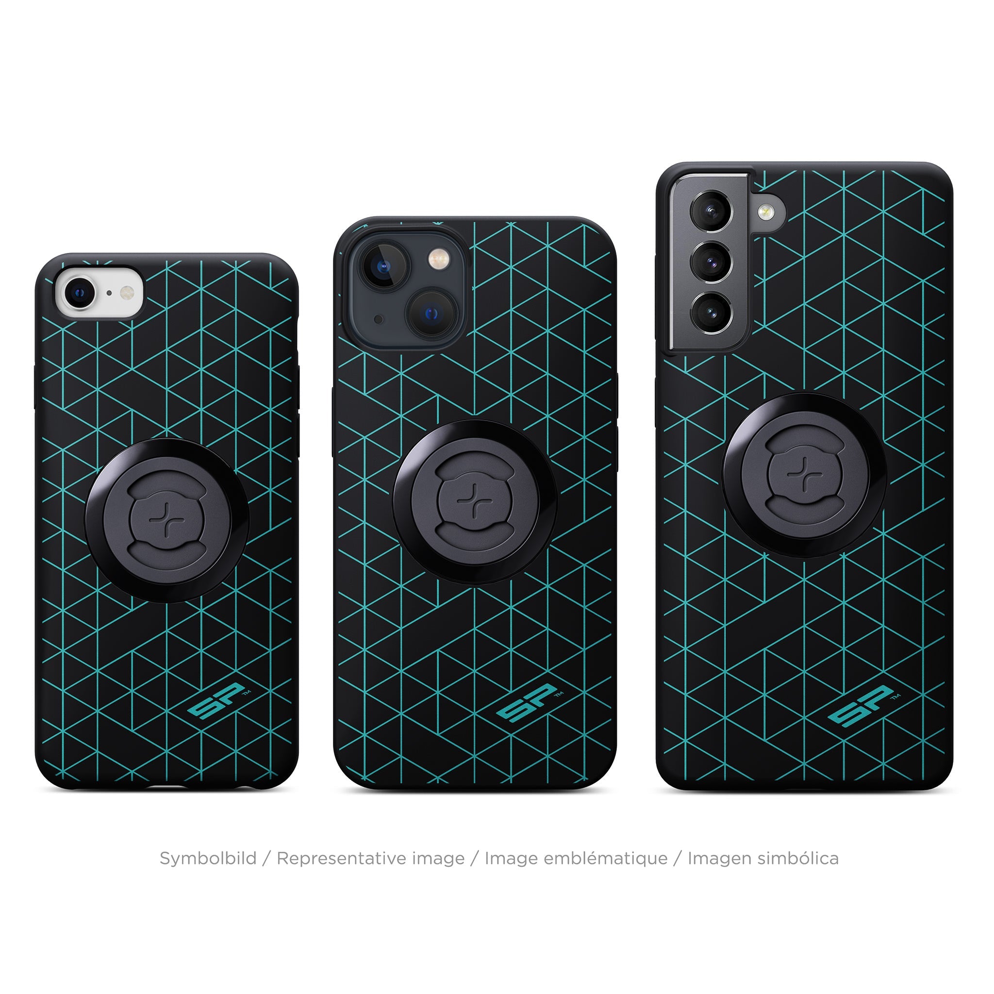 SP Connect Grid coque téléphone turquoise vélo