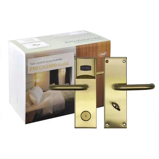 PNI CH2000L Gold serrure hôtel carte main gauche