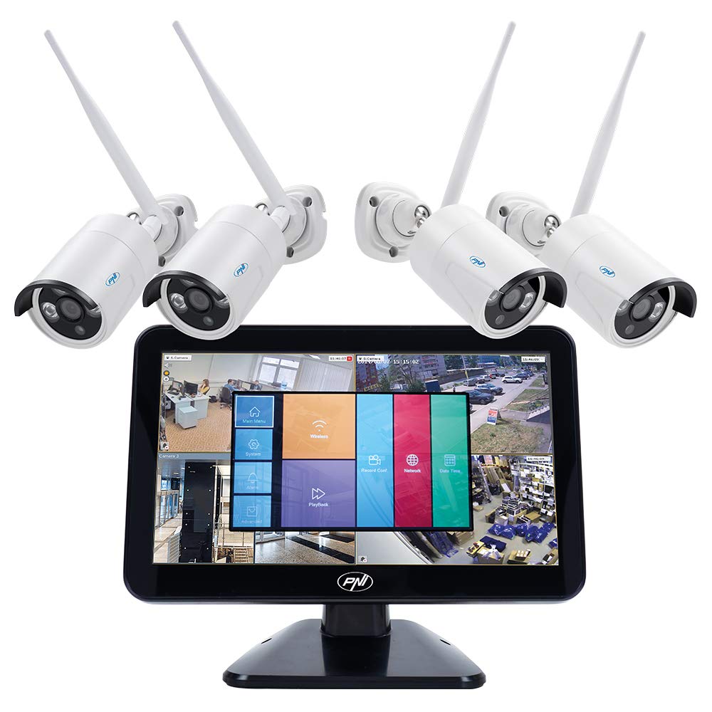 PNI House WiFi650 Kit Vidéosurveillance WiFi 4 Caméras