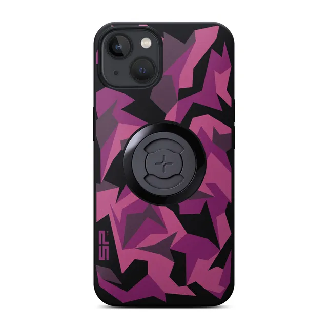 SP Connect Phone Case Geo Camo coque iPhone 17 Pro rose vélo