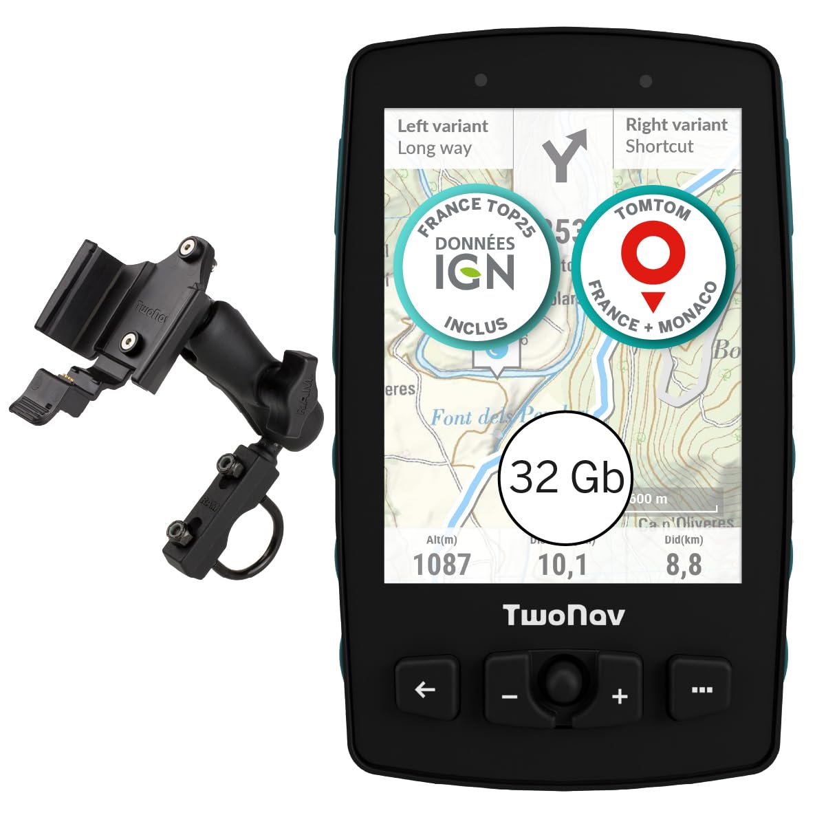 TwoNav Aventura 2 Plus Motor GPS moto 32 Go vert carte IGN