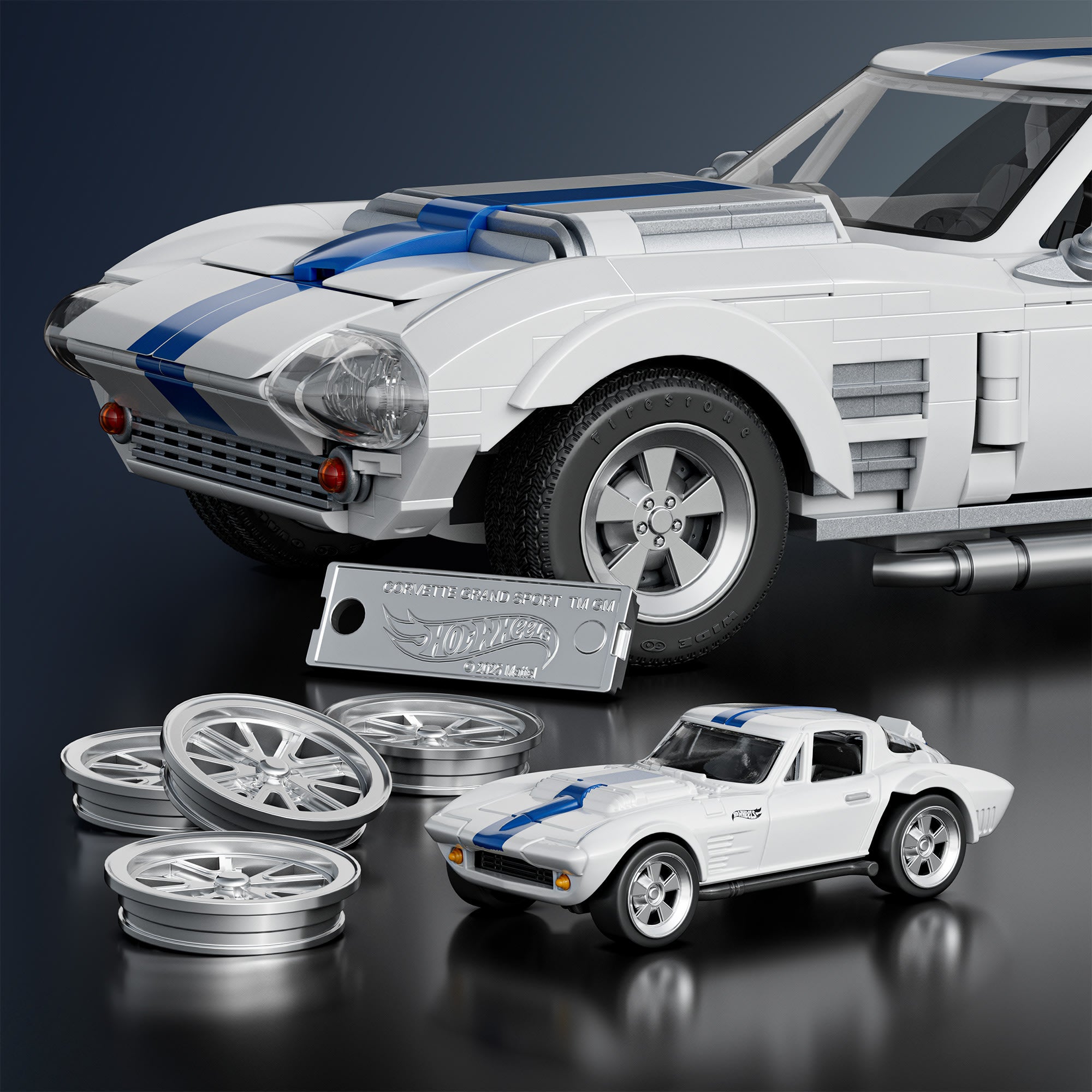 Mattel Brick Shop Hot Wheels Elite Corvette Grand Sport jeu de construction 1:16