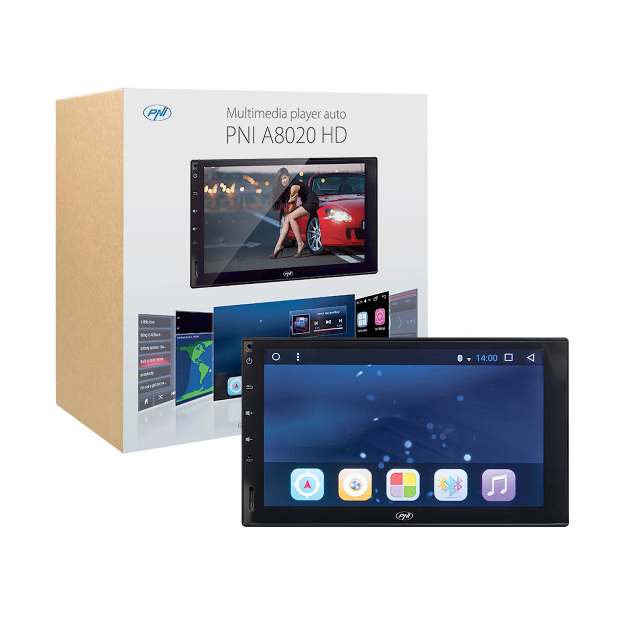 PNI A8020 autoradio GPS Android 2 DIN 7 pouces Bluetooth WiFi