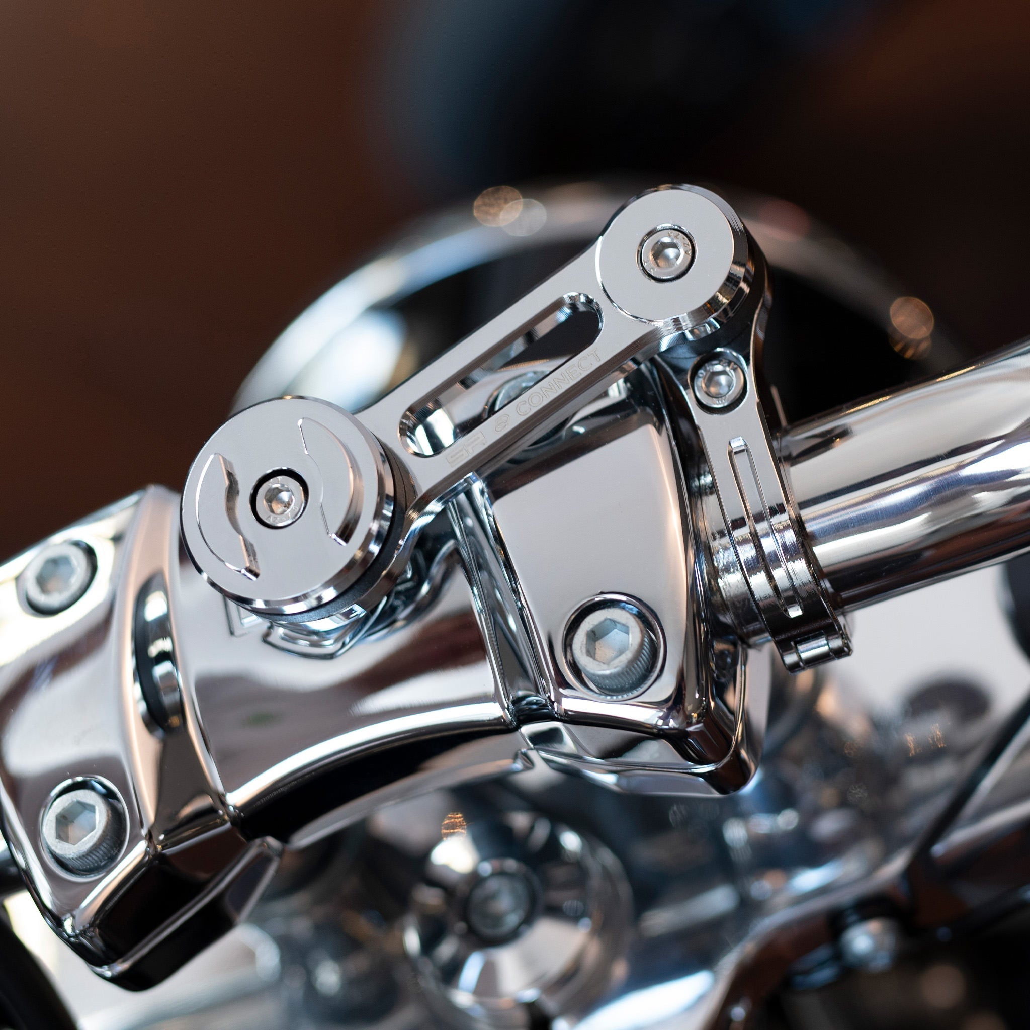 SP Connect SPC+ Head Chrome Moto Barclamp Clutch