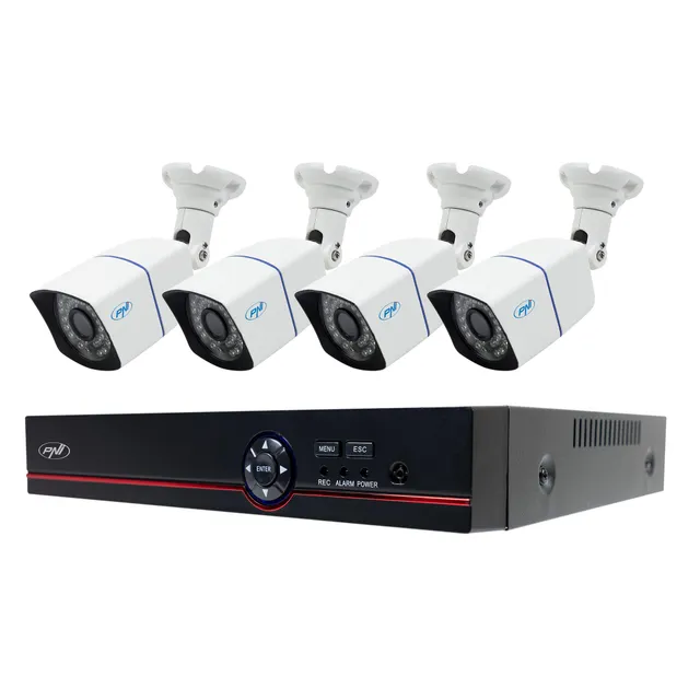 PNI House PTZ1500 Kit Vidéosurveillance 5MP 4 Caméras Extérieur