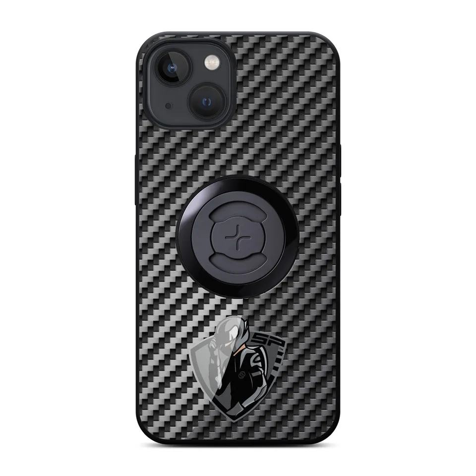 SP Connect Carbon Rider coque Gris fixation guidon