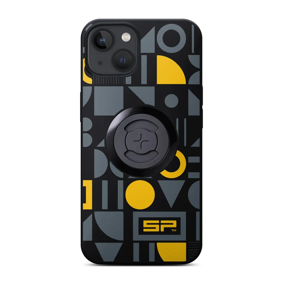 SP Connect Geometric coque téléphone vélo Jaune iPhone 16