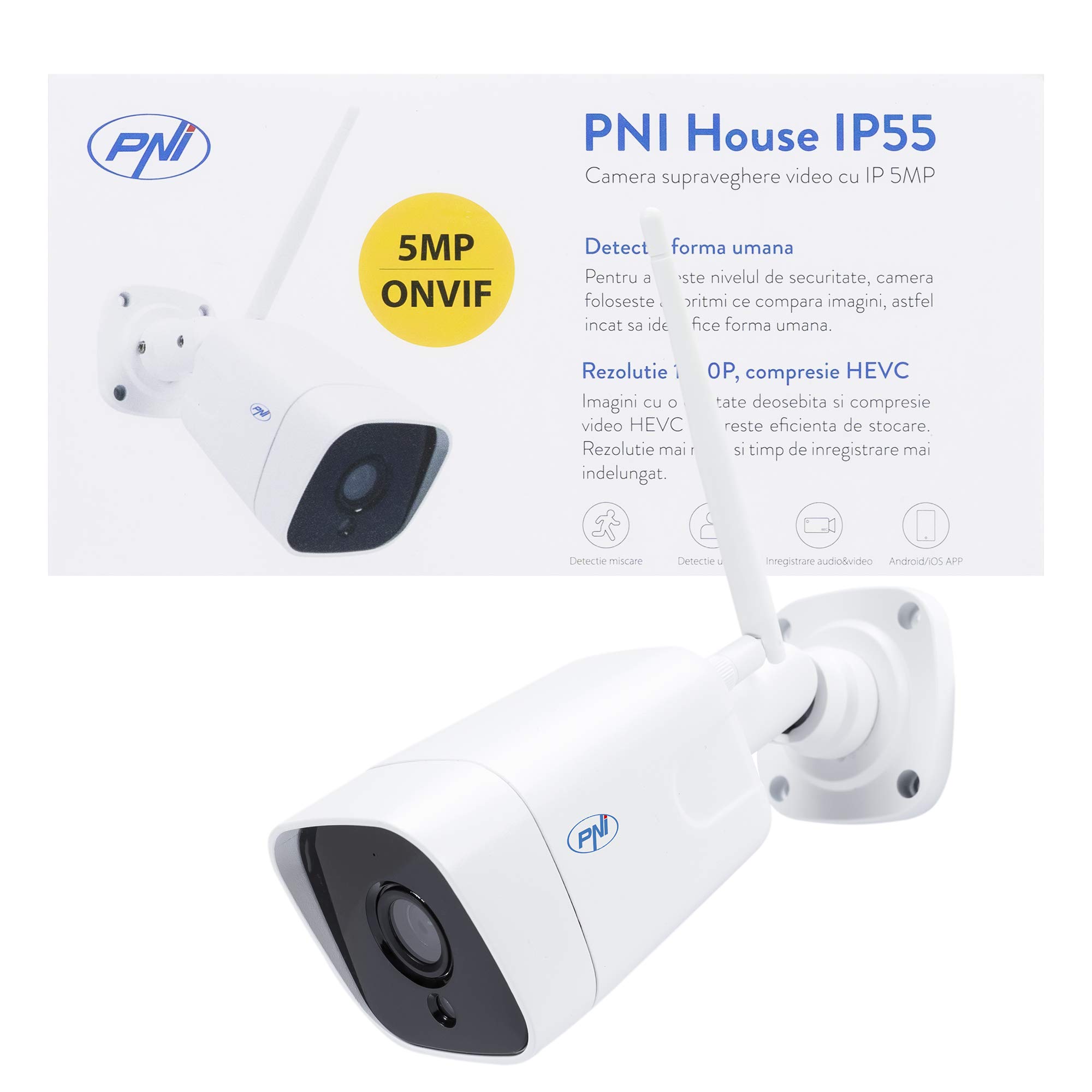 PNI House IP55 Caméra Surveillance WiFi 5MP 5.1MP