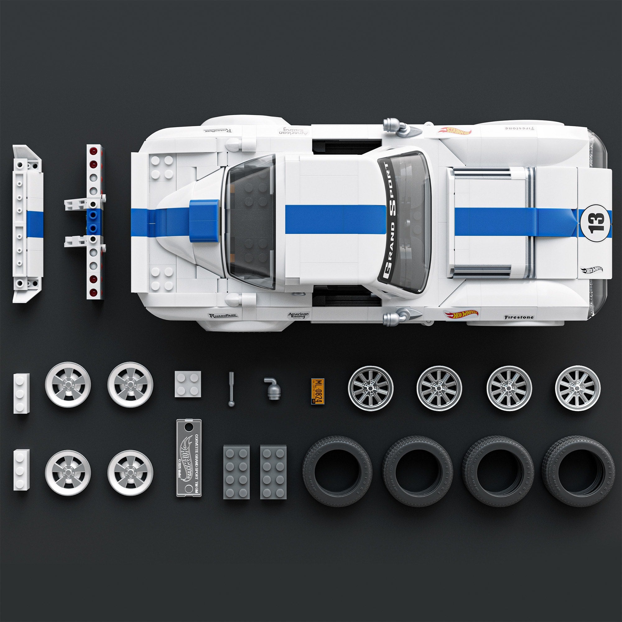 Mattel Brick Shop Hot Wheels Elite Corvette Grand Sport jeu de construction 1:16