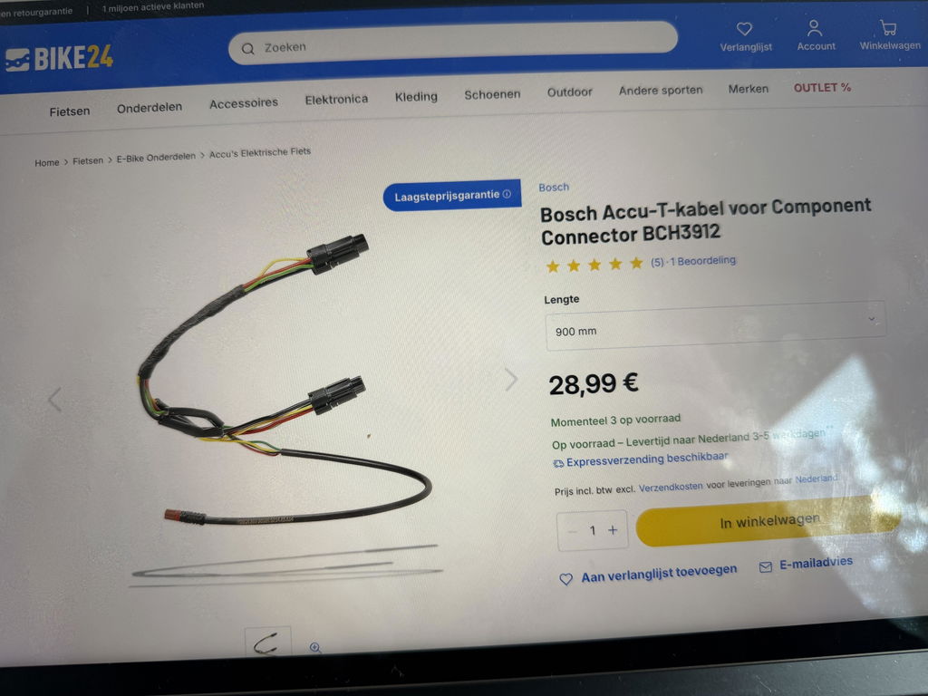 SP Connect Bosch LPP E-Bike Cable câble vélo USB-C 110 cm