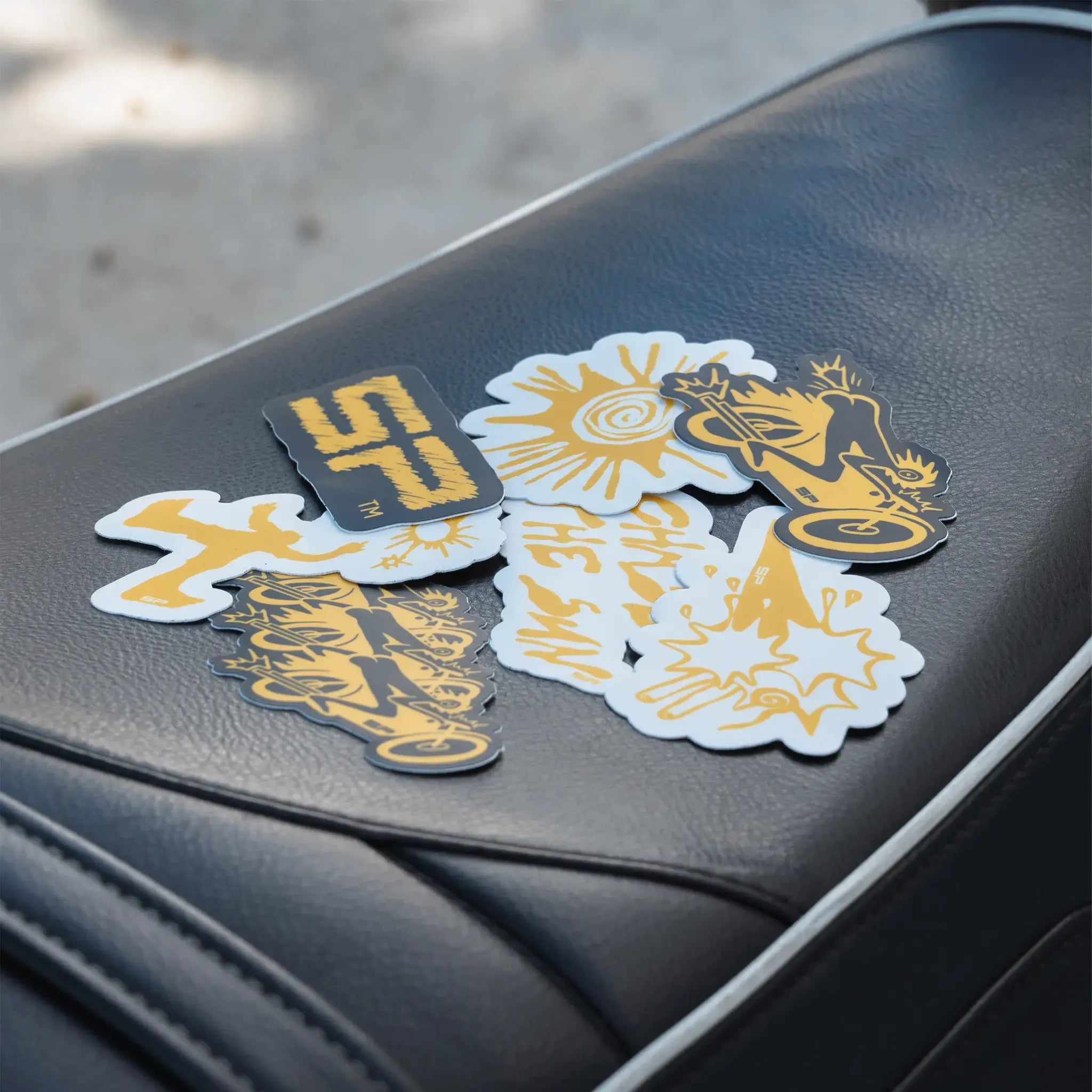 SP Connect Chase the Sun Sticker Pack vinyle Moto 7 pièces