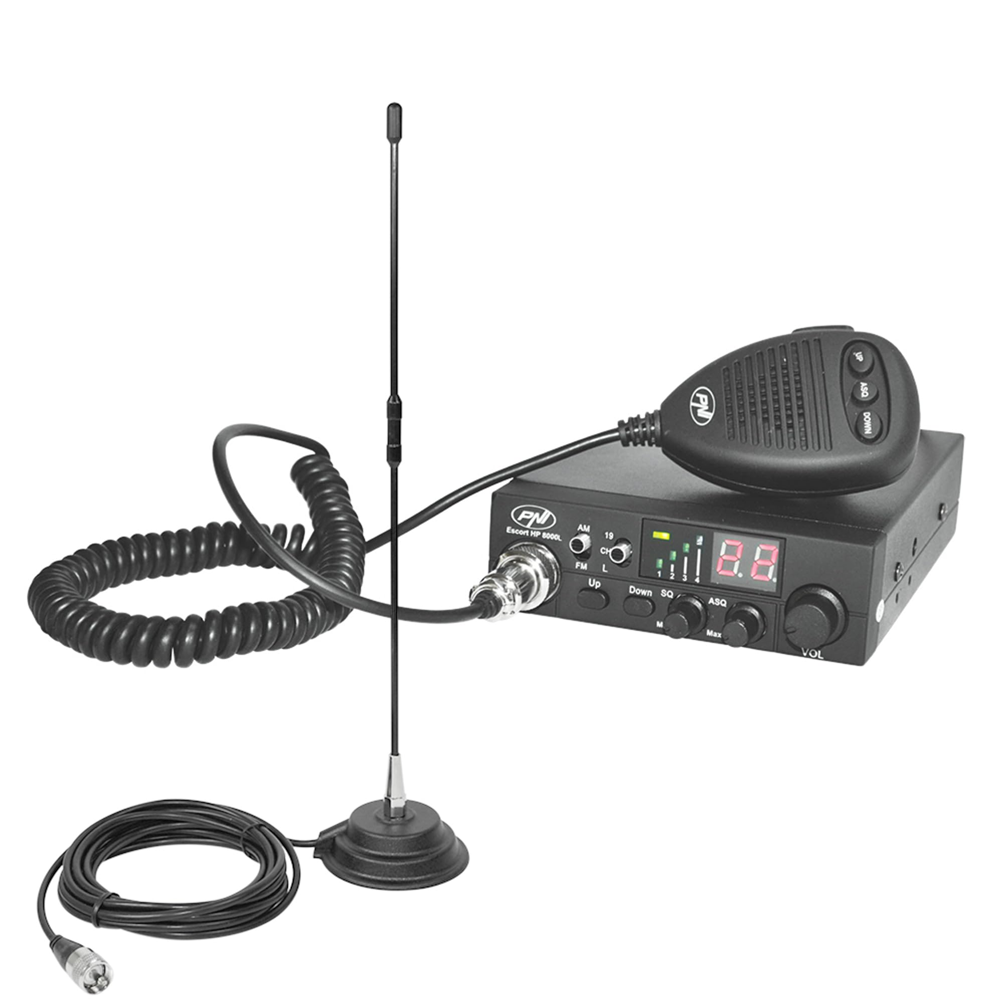 PNI Escort HP 8000L station CB + antenne Extra 40 aimant