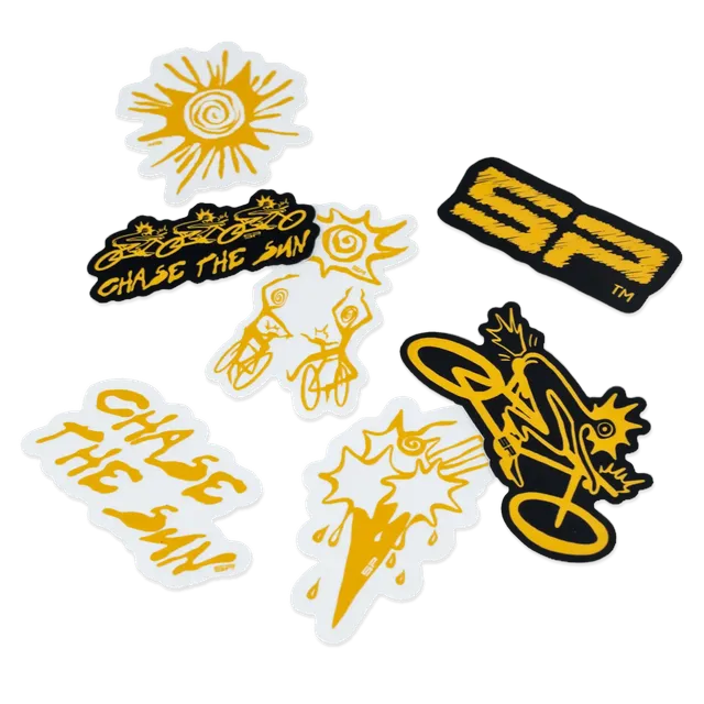 SP Connect Chase the Sun Sticker Pack vinyle Moto 7 pièces
