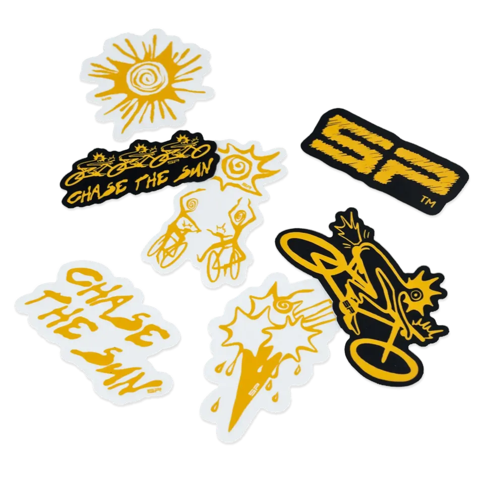 SP Connect Chase the Sun Sticker Pack vinyle Moto 7 pièces