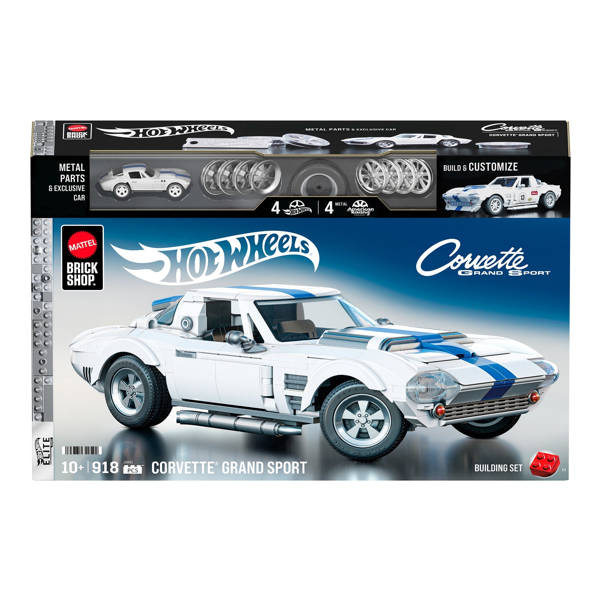 Mattel Brick Shop Hot Wheels Elite Corvette Grand Sport jeu de construction 1:16